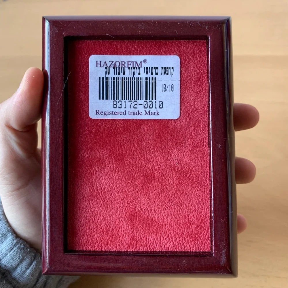 Brand New Hazorfim Israel Silver Plated Business Card Box